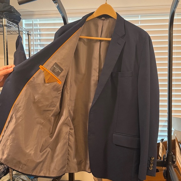 Haggar 26 Tailored Fit Men’s Navy Blazer - Picture 6 of 6